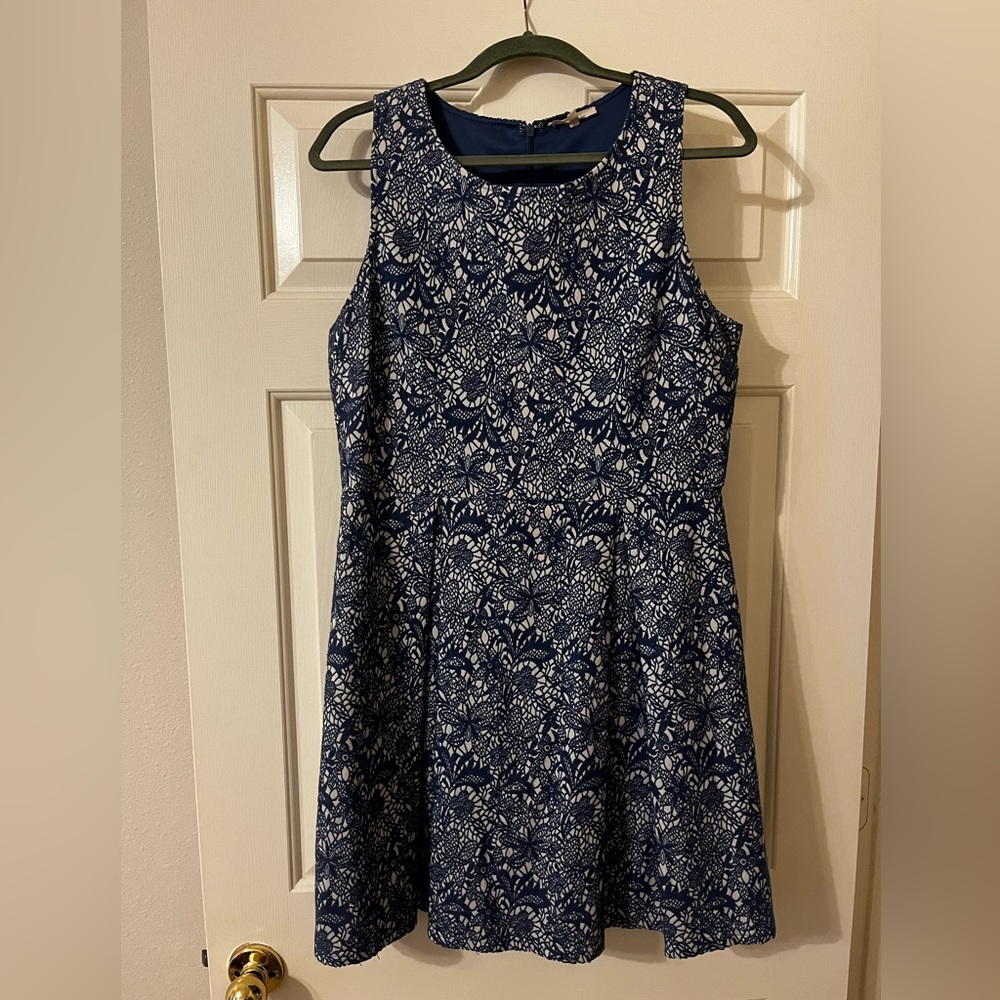 41 Hawthorn Blue Floral A-Line Dress for Spring or Summer